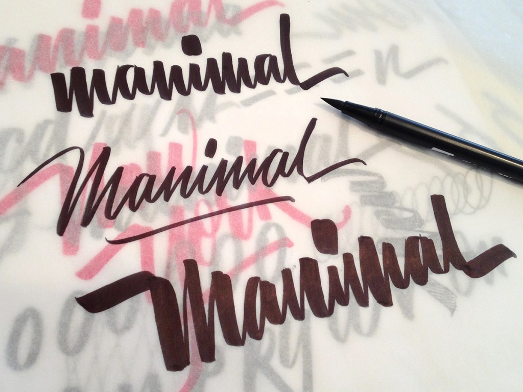 Ken Barber, Pointed-marker demonstration during the Brush Lettering workshop conducted at The Cooper Union in 2014