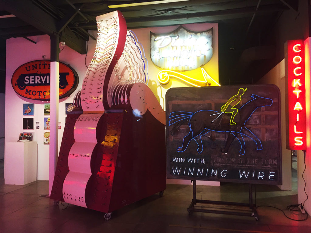 a collection of various neons inside MONA's current exhibition