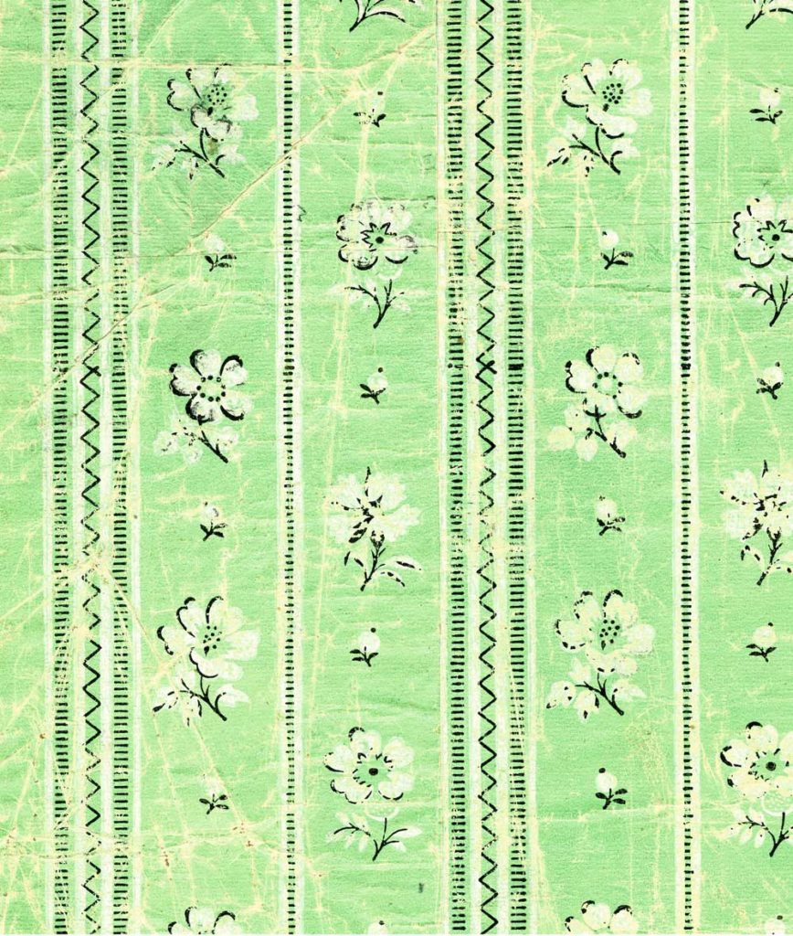 Wood-block printed wallpaper. 1770. France