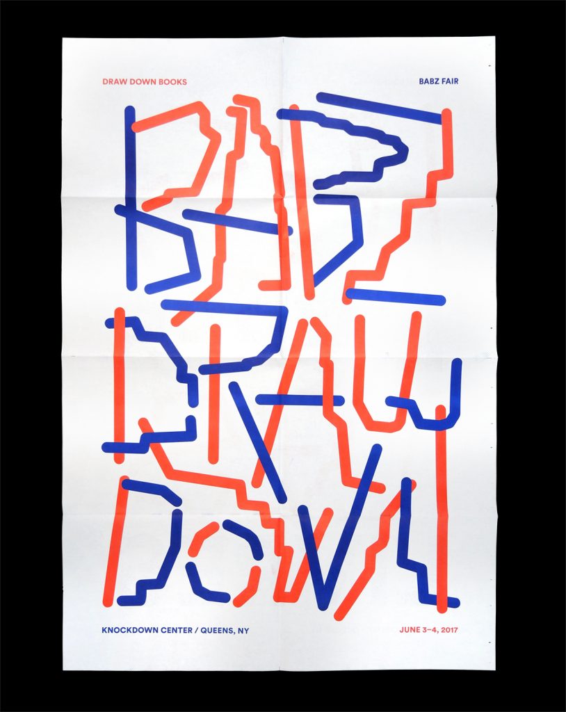 A poster with red and blue text that says "Baby Draw Down"