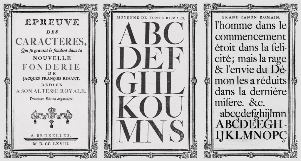 Grand Canon Romain from the 1768 Rosart Specimen: